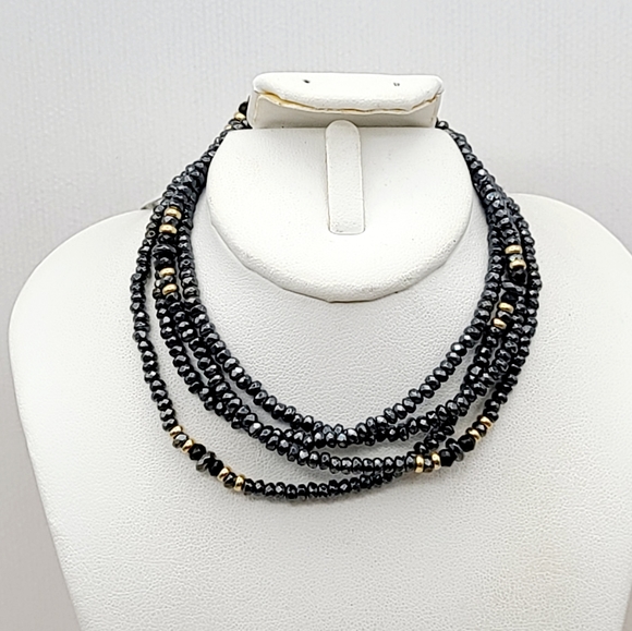David Yurman Osetra Tweejoux Necklace with Hematine, Black Onyx and 18K Gold - Picture 10 of 15